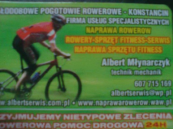 ROWERY Warszawa Sierpc Konstancin Radom Płock : Serwis - Naprawa - Przechowalnia