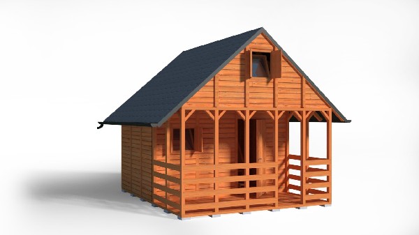 Domek Letniskowy Piętrowy 24m Ogrodowy Z Poddaszem. 4