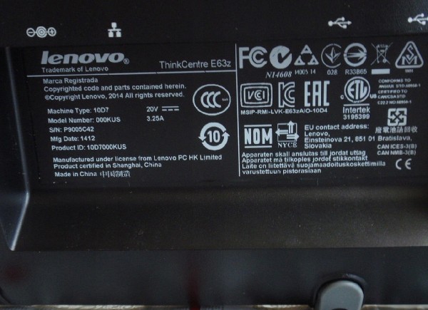 Komputer Lenovo Thinkcentre  E63z 4