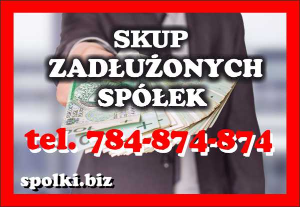 Nasza specjalizacja to: ograniczenie odpowiedzialności Członków Zarządu za zobowiązania zgodnie z art 299 K.s.h jak i inne. Kupię zadłużoną spółkę z o.o. Spółkę Akcyjną , spółki w likwidacji , spółki w upadłości , uśpione ?wydmuszki? oraz Jednoosobowe Działalności Gospodarcze, absolutnie każde. Głównymi dziedzinami, którymi się zajmujemy są:Tworzenie nowych podmiotów gospodarczych na bazie przedsiębiorstw, które utraciły płynność finansową z przyczyn niesolidnych klientów, oszustów lub wskutek poczynań organów podatkowo skarbowych Pośredniczymy w sprzedaży udziałów w spółkach prawa handlowego, głównie w pakietach 100% zapewniających całkowitą kontrolę nad spółką. Przejmowanie spółek znajdujących się w trudnej sytuacji finansowej Przejmowanie spółek i występowanie w roli upadłego Przejmowanie zarządu w spółkach stających w obliczu upadłości z likwidacją Przejmowanie zarządu w spółkach rokujących możliwość dalszego funkcjonowania na rynku, po uprzedniej restrukturyzacji, zawarciu układu i ograniczeniu kosztów stałych Przejmowanie zarządu w spółkach, których podstawy ekonomiczne i prawne wymagają likwidacji Pełną obsługę czynności związanych z założeniem przedsiębiorstwa w każdej dopuszczonej formie prawnej Kompleksowa obsługa rejestracji spółek w Krajowym Rejestrze Sądowym (na terenie całej Polski) Pomagamy naszym Klientom w przebrnięciu przez formalności przy zakładaniu wszelkich form działalności gospodarczej. Ograniczamy skutki i doprowadzamy do tego aby nie powstały z art 299 K.s.h Prowadzimy szkolenia zakresu prawa upadłościowego i restrukturyzacyjnego Proponujemy pomoc w uzyskaniu środków finansowych lub pomoc w pozyskaniu inwestora branżowego. Nabywamy spółki po przeanalizowaniu wstępnym dokumentacji finansowej w postaci sprawozdania finansowego,bilansu, rachunku zysków i strat, przepływu środków pieniężnych, zestawienie zmian w kapitale, informacji dodatkowej obejmującej wprowadzenie do sprawozdania finansowego oraz dodatkowe objaśnienia. Występujemy, jako zarząd kryzysowy w sytuacjach, kiedy obecny zarząd nie jest wstanie udźwignąć ciężaru związanego z prowadzeniem spółki (utrata płynności finansowej, egzekucja wierzycieli, brak możliwości ogłoszenia upadłości ze względu na brak środków na pokrycie postępowania upadłościowego, Tworzenie na bazie przedsiębiorstwa w likwidacji nowego podmiotu, wykorzystać potencjał spółki . Przejmujemy rolę likwidatorów jak i zarządu kryzysowego spółki występujemy w procesie restrukturyzacji. Dzwoń 784-874-874 lub wejdź na stronę www.spolki.biz biuro@spolki.biz