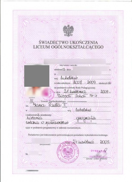 Oferuje Dyplomy Uniwersytetów, świadectwa, Dyplomy, Szkoły.